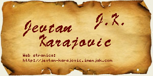Jevtan Karajović vizit kartica